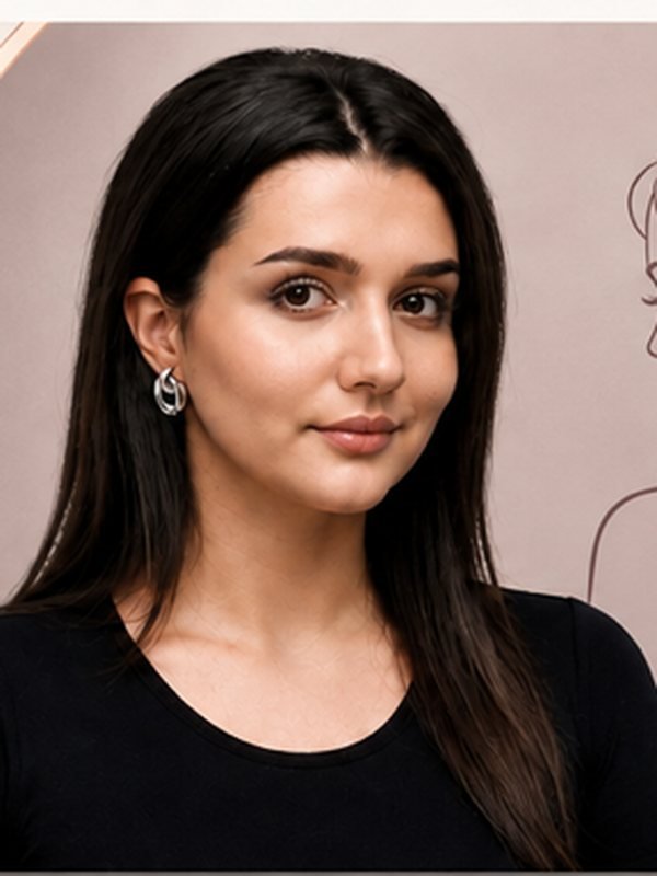 Woman with smooth facial skin